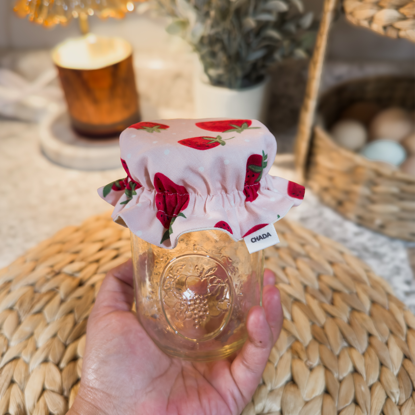 Strawberry Jar Cover | Sourdough Starter Cover